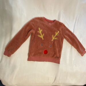 Mini Boden Fuzzy Coral Sweatshirt